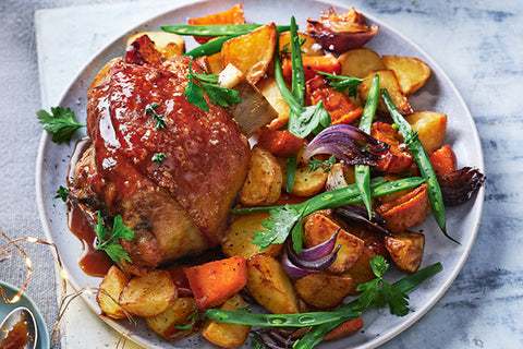 Roasted Pork Knuckle with Beer Gravy