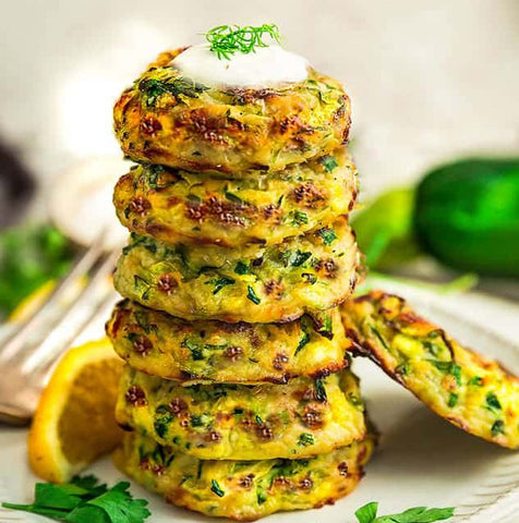 air fryer zucchini corn patties