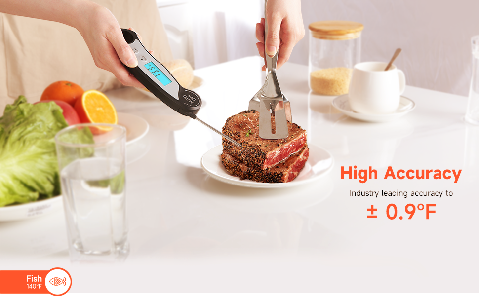 Listime® Waterproof Instant Read Food Thermometer with Backlight