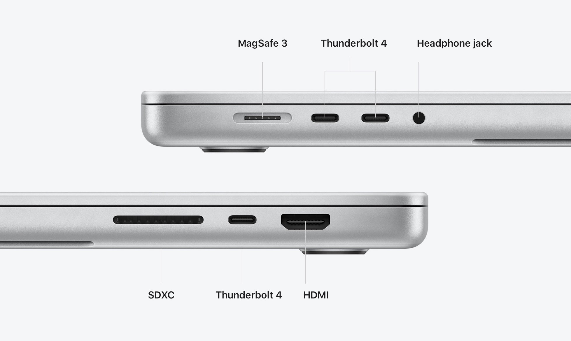 M1 Pro MacBook Pro, 14 pollici, 3 porte Thunderbolt 4