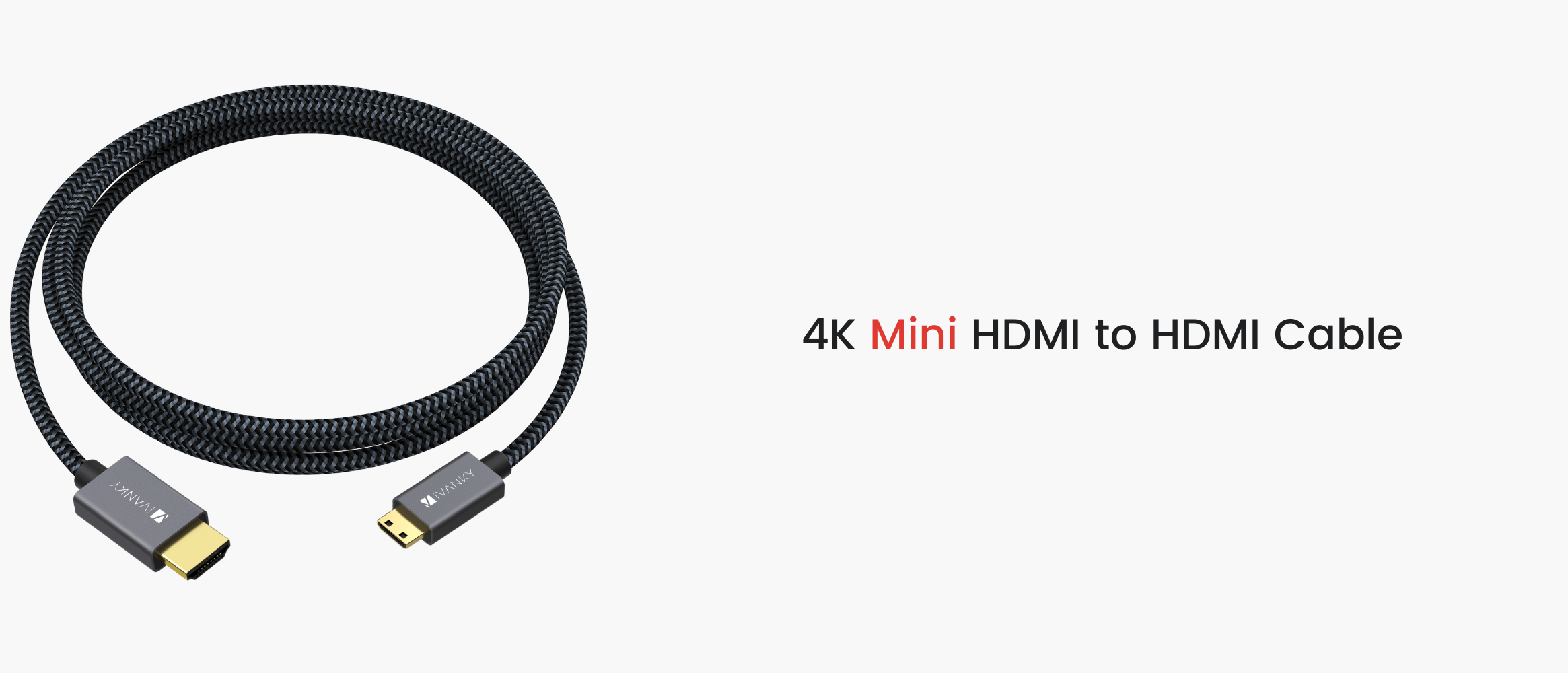 Cavo da Mini HDMI a HDMI 4K - intrecciato