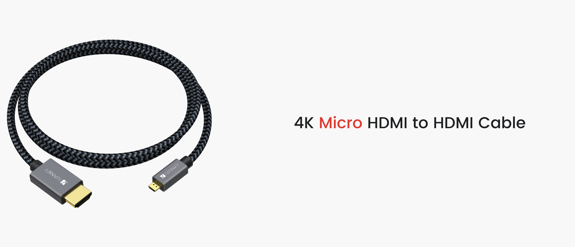 Cavo da micro HDMI a HDMI 4K - intrecciato