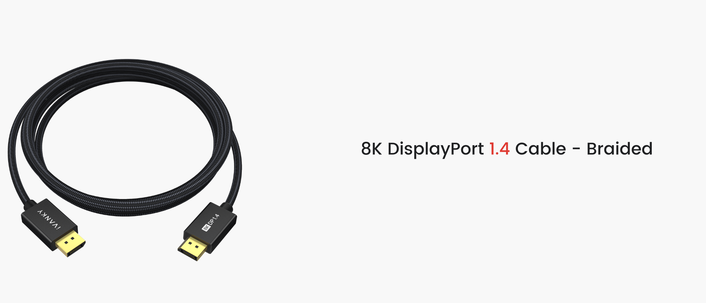 Câble DisplayPort 1.4 8K - tressé