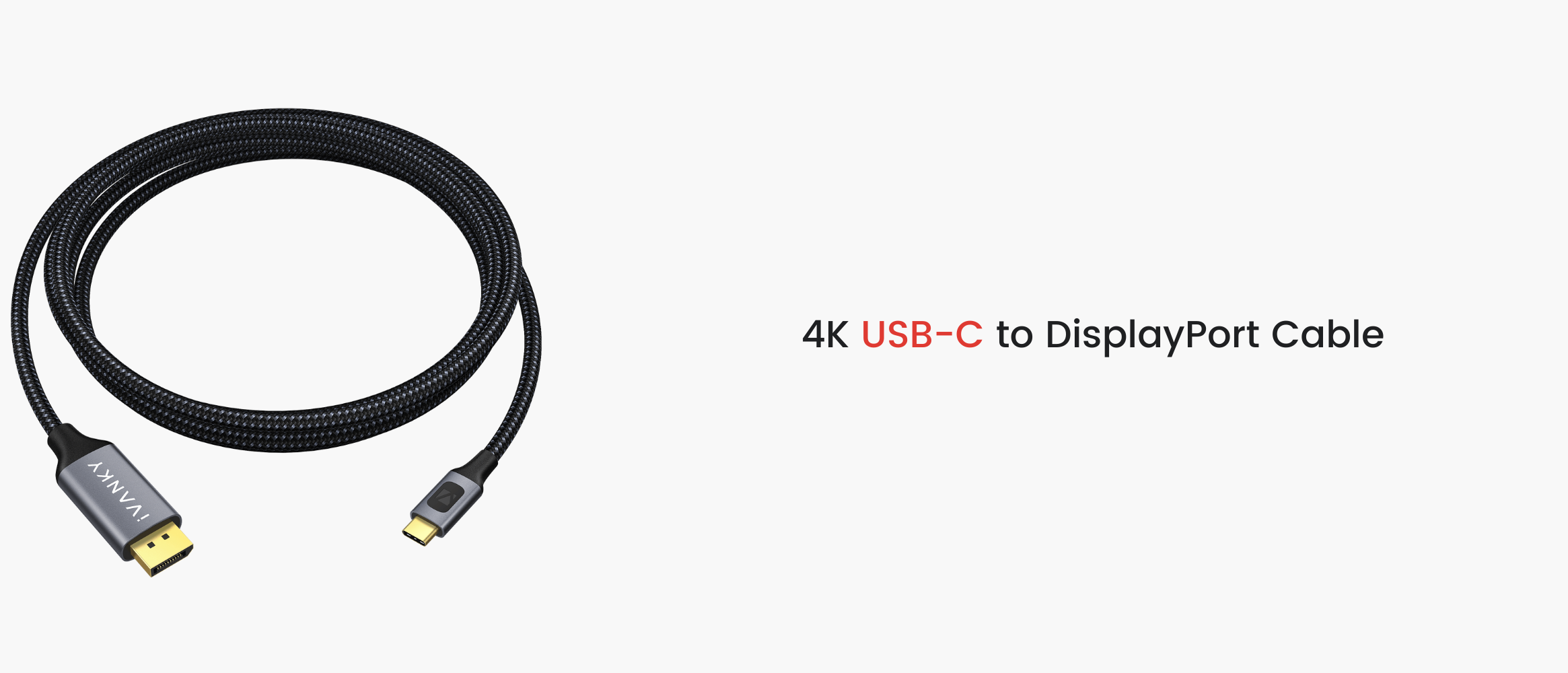 4K USB-C - DisplayPortケーブル