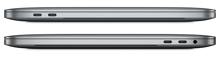 MacBook Pro 15 pollici, 2016, quattro porte Thunderbolt 3.