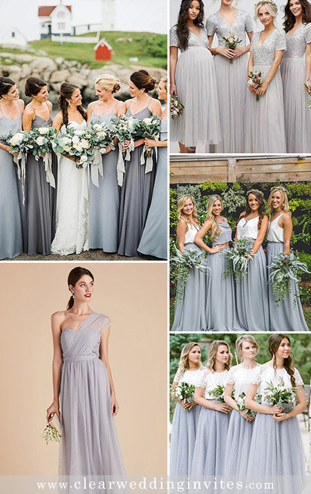 gray and white spring wedding colors