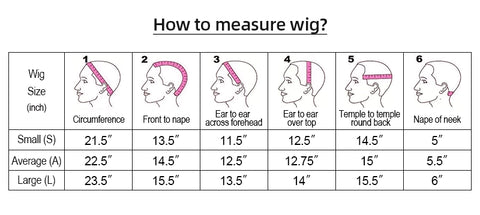 wig cap size chart