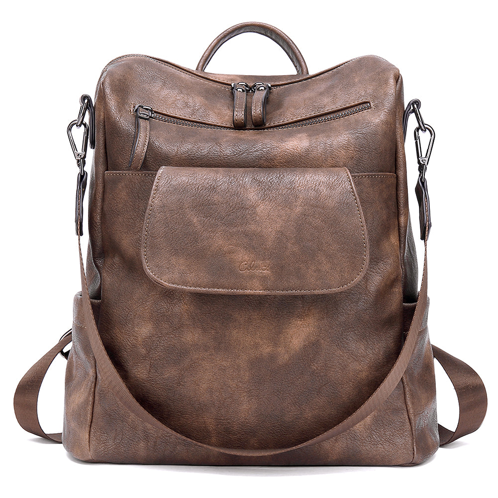 Greene Vegan Leather Travel Backpack Switchable Shoulder Bag