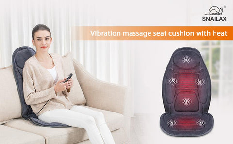 Snailax 6 Motor Vibrating Seat Cushion with Heat & Vibration Massager