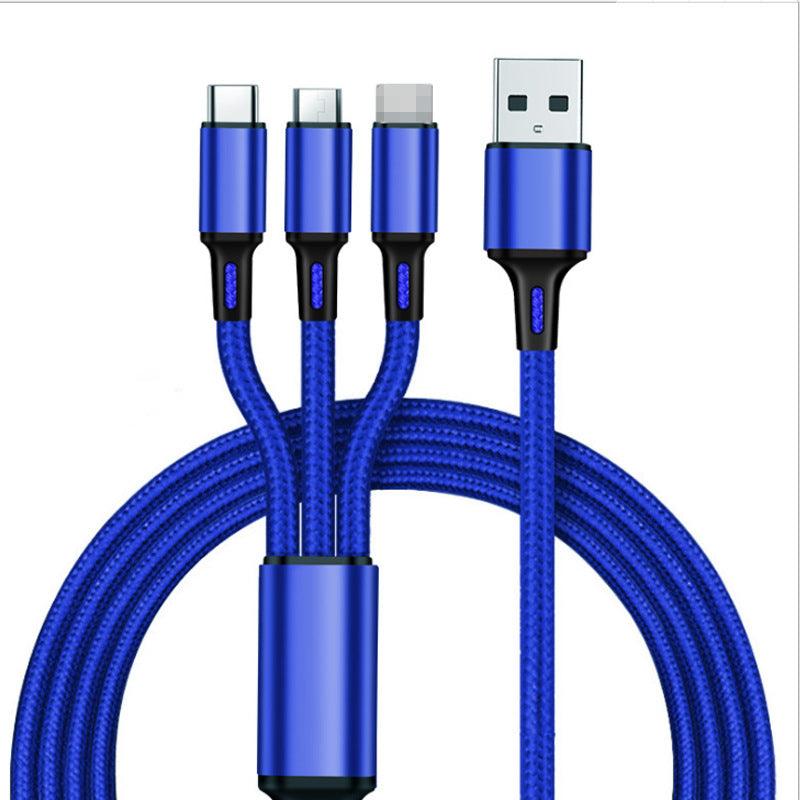 3 In 1 Nylon-Protected Braided Phone Fast Charging Multi Cable