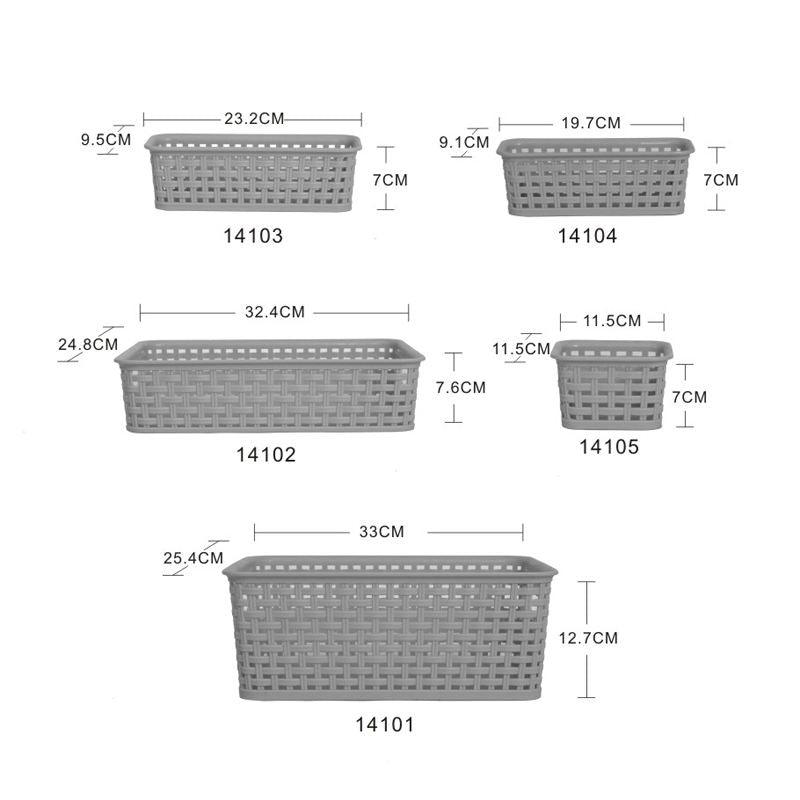 3 Pack Organizer Storage Wicker Plastic Woven Baskets (Multiple Sizes)