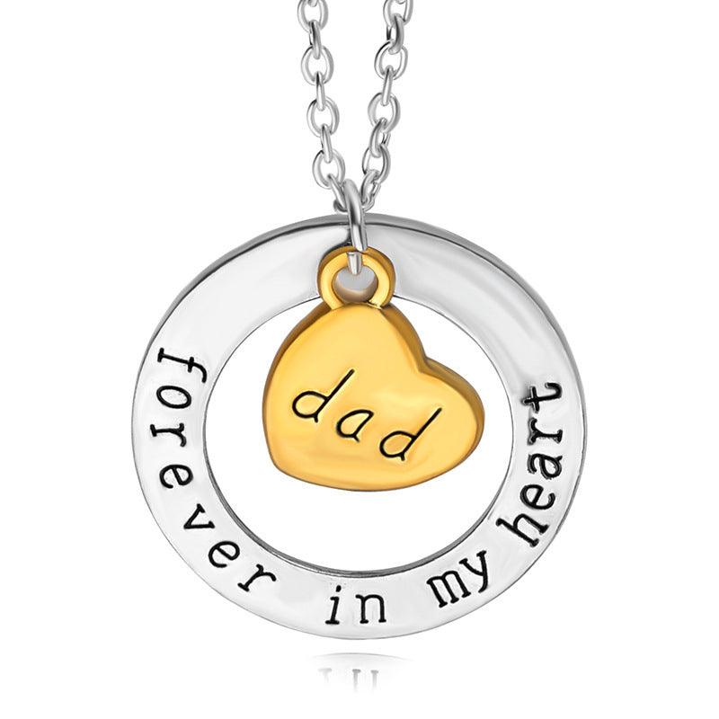 Beautiful message Forever in my Heart alloy chain Heart Necklace