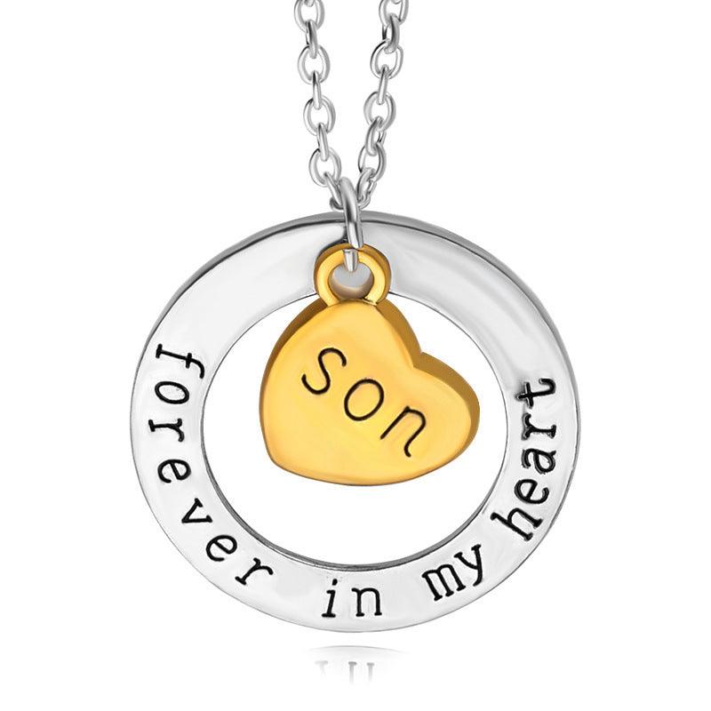 Beautiful message Forever in my Heart alloy chain Heart Necklace