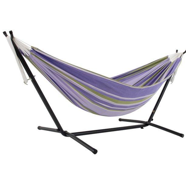 Double Cotton Freestanding Tranquility Hammock Designed for two Airy Strong Holding up to 450LB