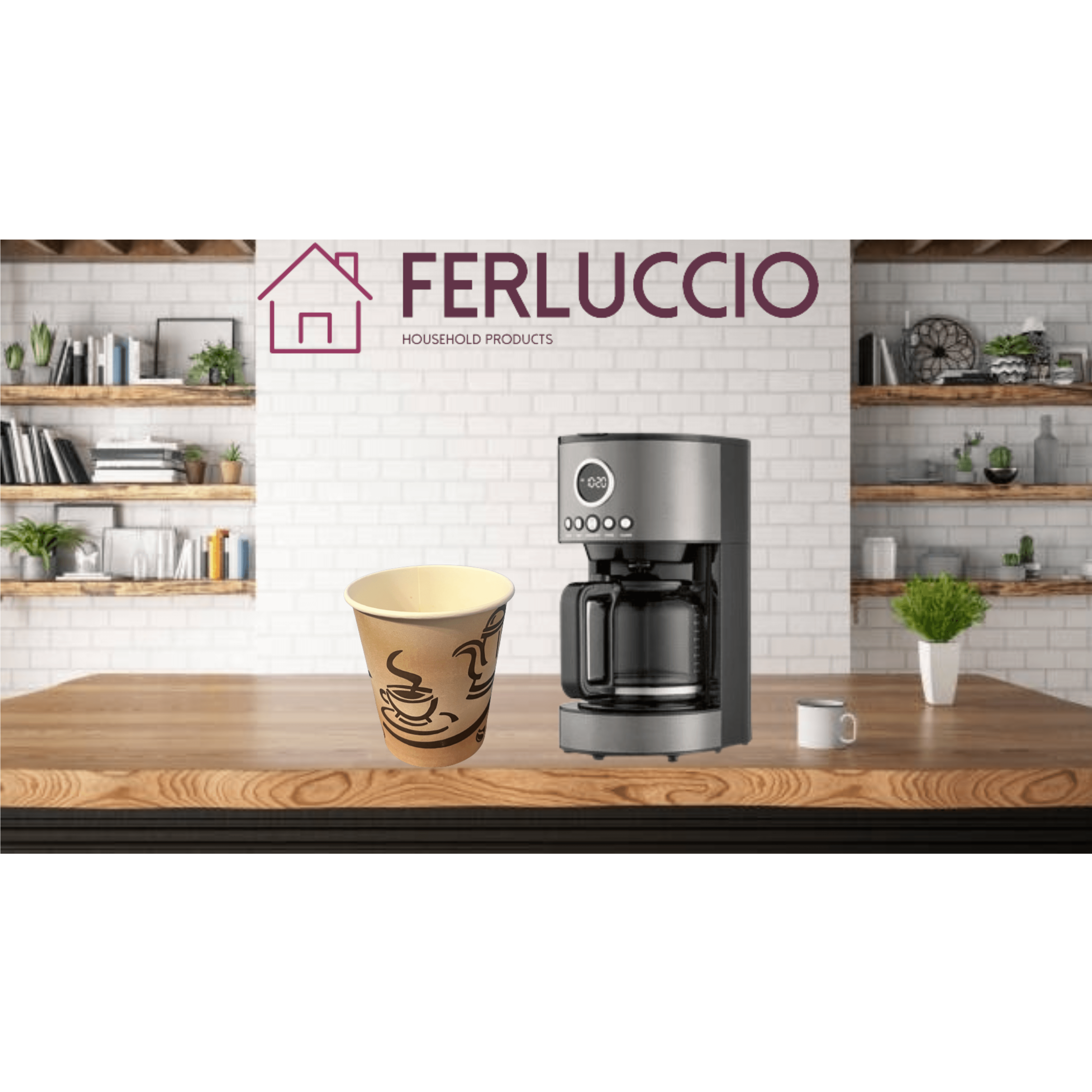Ferluccio Hot Paper Coffee/Tea Cups 10 oz