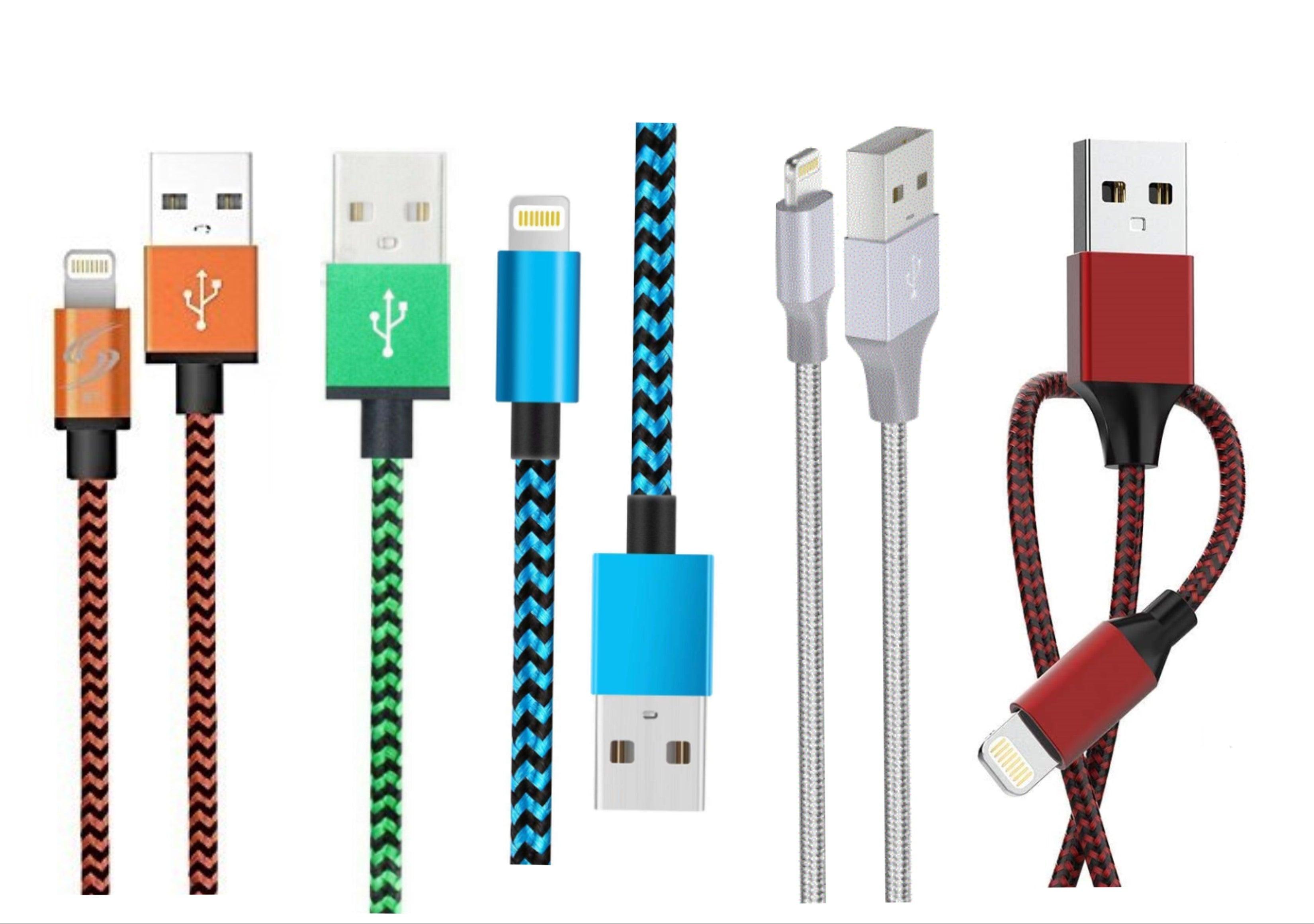 Special Assorted Charger Compatible for Iphone Cable for Iphone 5 Pack!