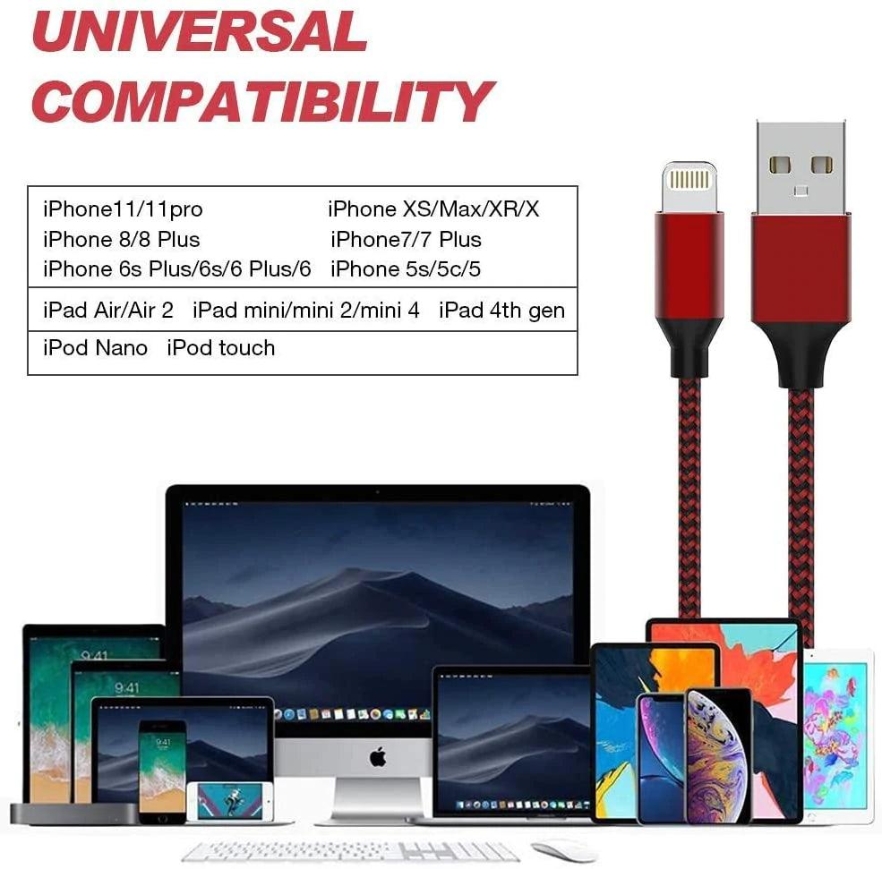 Special Assorted Charger Compatible for Iphone Cable for Iphone 5 Pack!