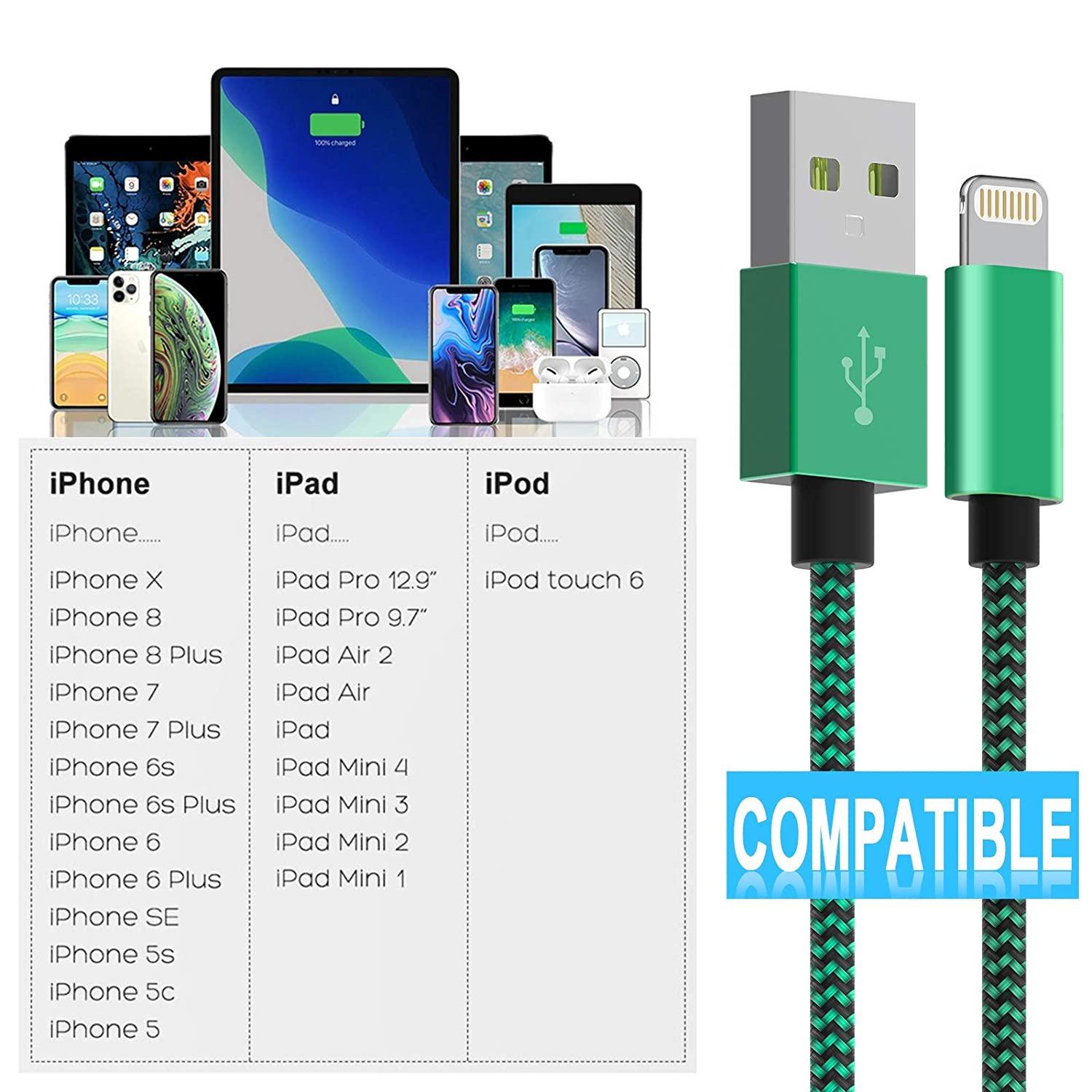 Special Assorted Charger Compatible for Iphone Cable for Iphone 5 Pack!