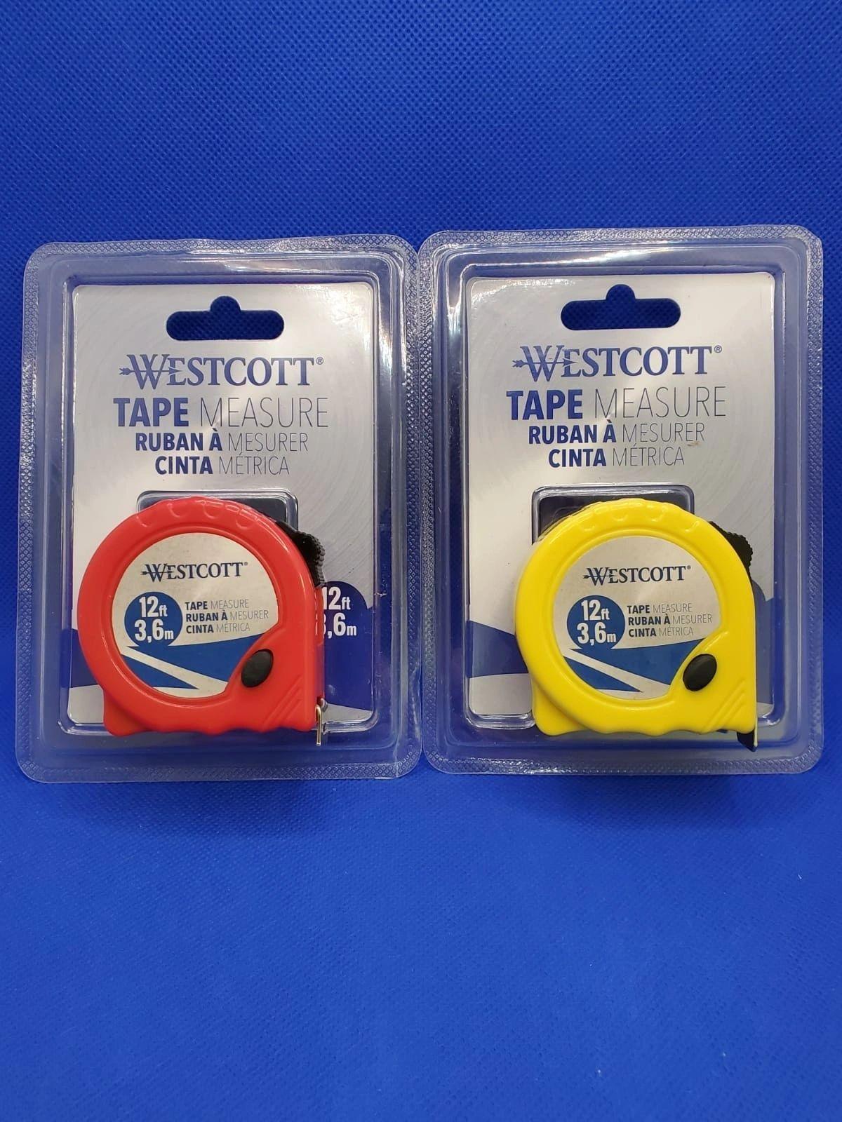 WestScott Tape Measure 12 FT (3,6M) Color May Vary