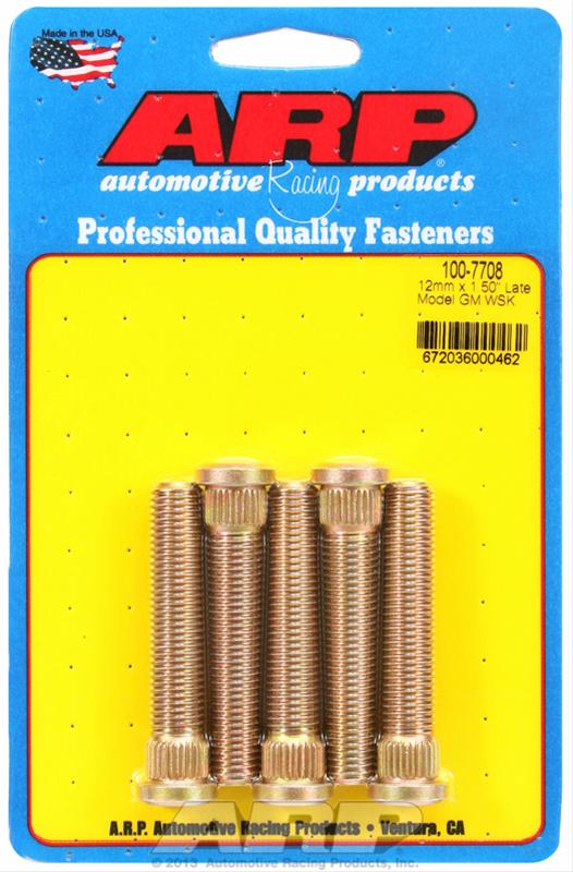 ARP Wheel Studs (12mm x 1.5, 2.5 Length) LS1 Camaro Firebird