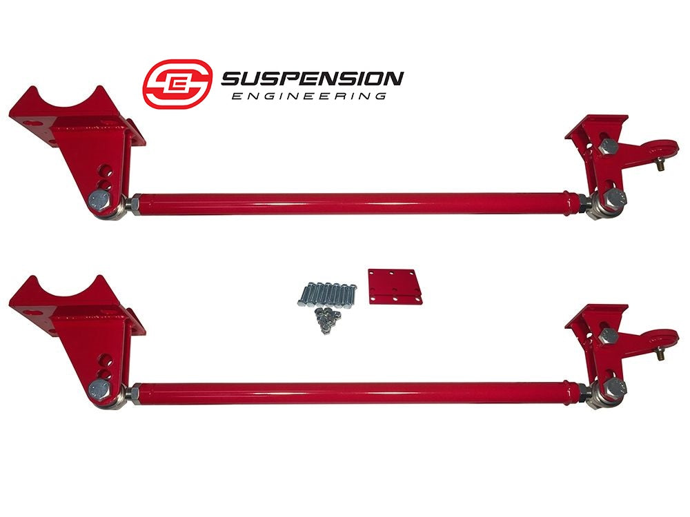 Suspension Engineering Silverado & Sierra Traction Bars | 1988-2023 (Standard Axle Position Trucks) Red