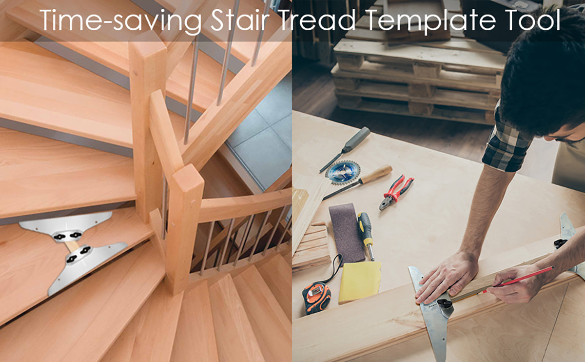 Proster Stair Tread Template Set, Stair Tread Jig, Stair Cutting Tools Proster Stair Tread Template Set, Stair Tread Jig, Stair Cutting Tools