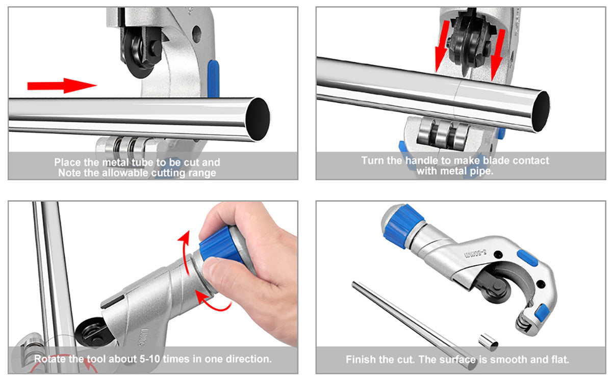 Proster 2 PCS Pipe Cutter Set 5-50mm Large Tube Cutter and 3-22mm Mini Tube Cutter