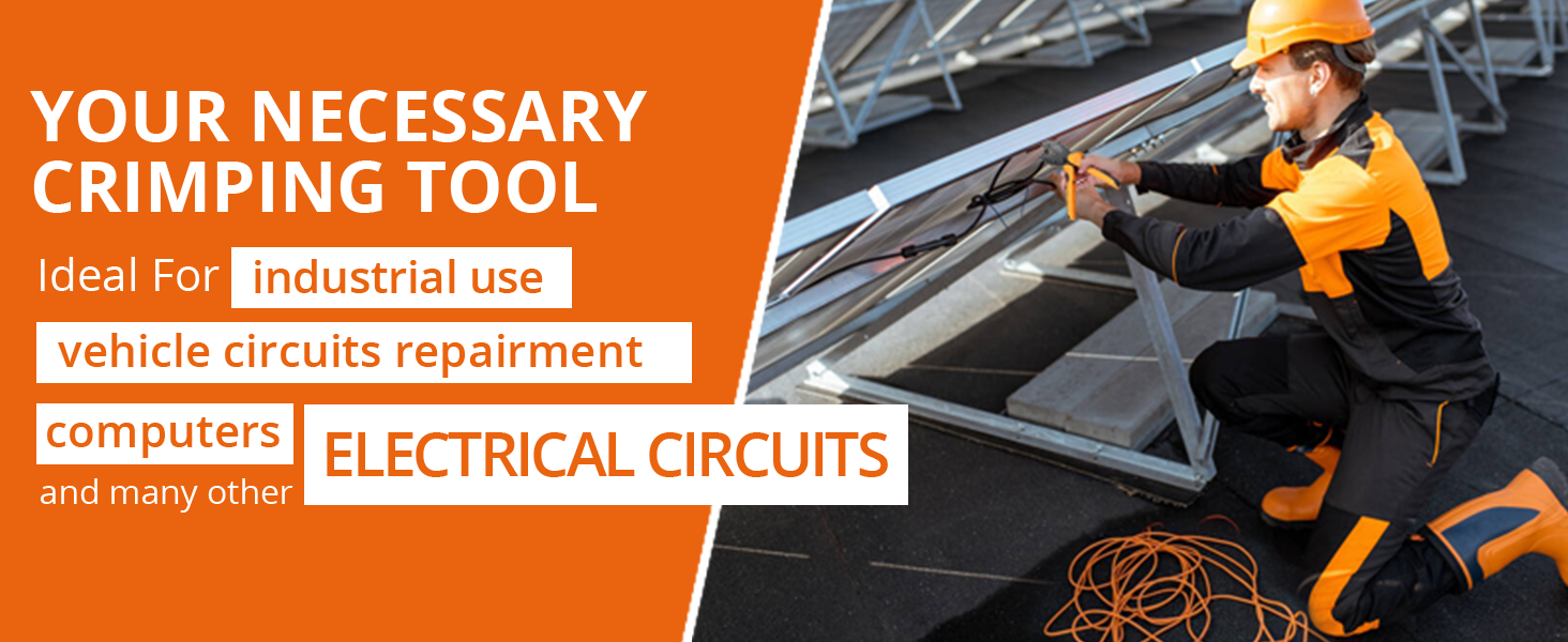 Proster Solar Crimper PV Crimping Tool Ratcheting Connector - Orange