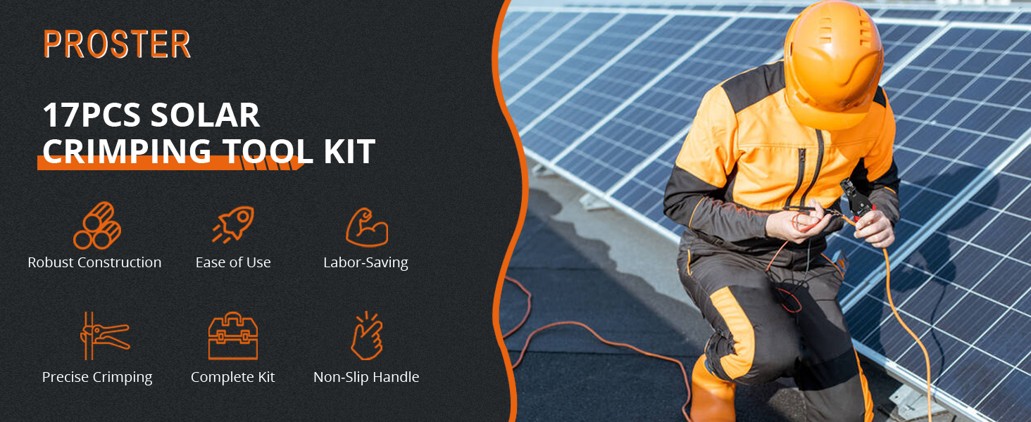 Proster Solar Crimping Tools Set for 2.5-6.0mm²