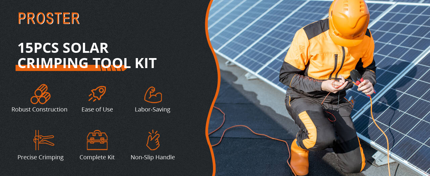 Proster Solar Crimping Tools Stripper for 2.5/4.0/6.0mm²