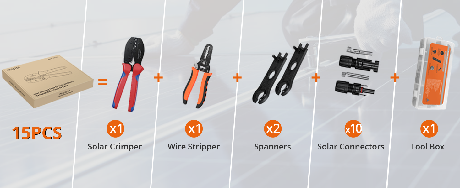 Proster Solar Crimping Tools Stripper for 2.5/4.0/6.0mm²