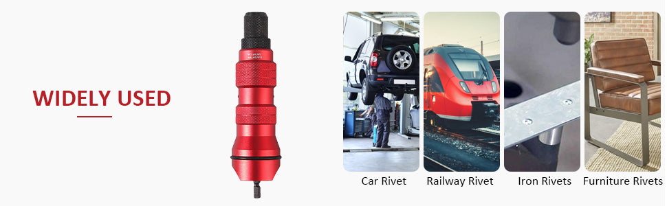 Proster Riveter Nut Gun Adapter Rivet Gun Drill Adapter Low Gear Drill Tool Kit