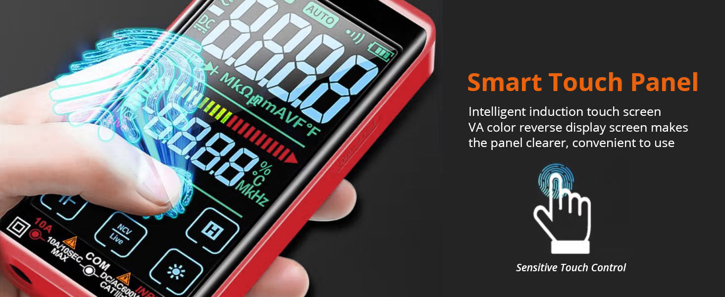 Proster Digital Multimeter 10000 Counts Smart Touch Screen TRMS Meter