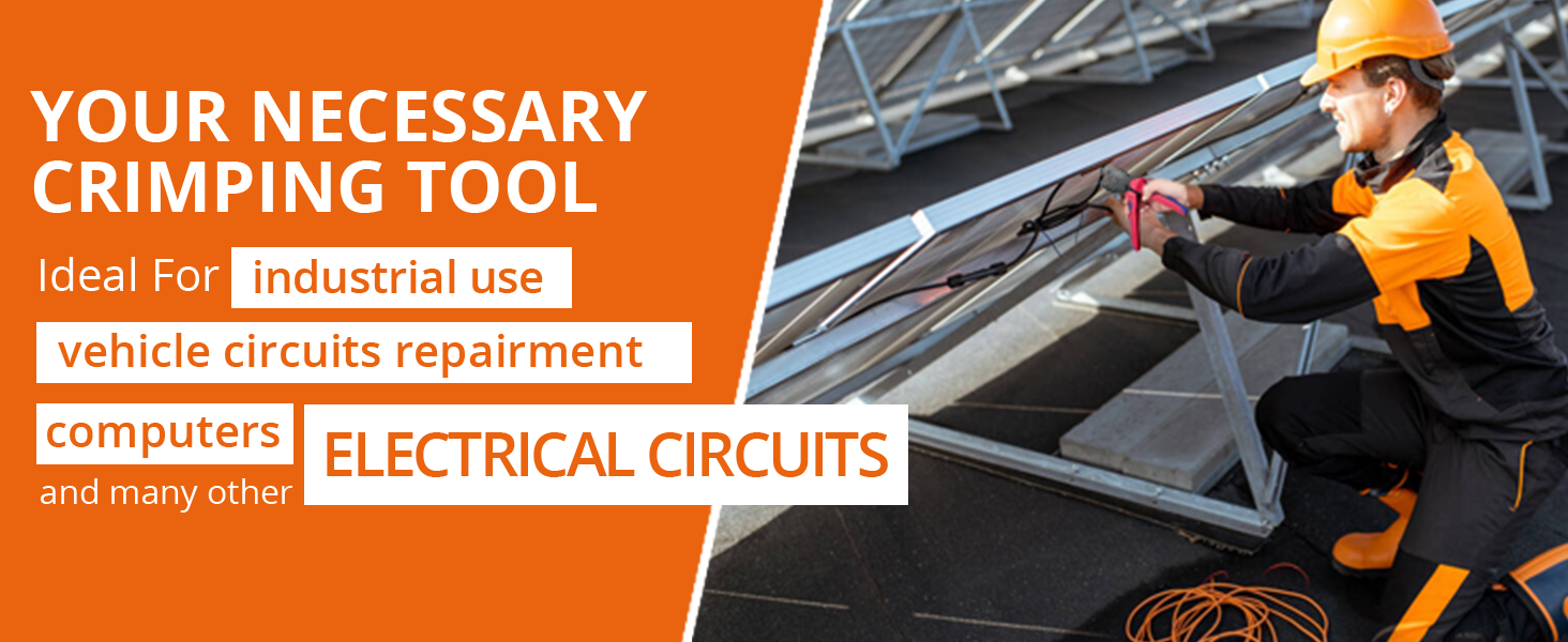 Solar Crimper PV Crimping Tool 26-10 AWG Ratcheting Connector