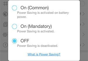 power saving off