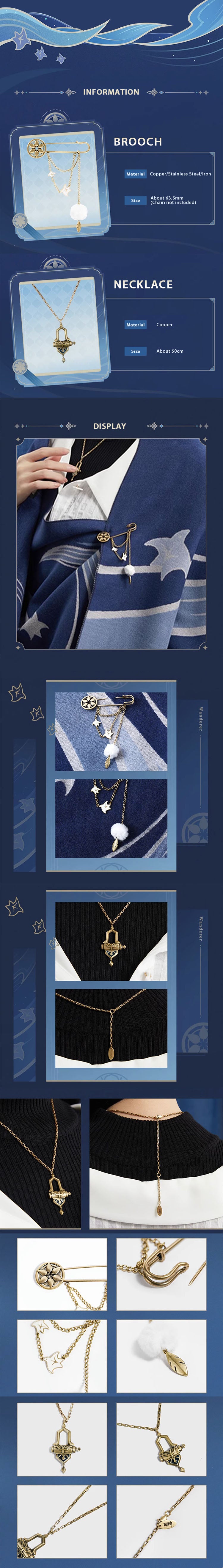 Genshin Impact Wanderer Impression Necklace Brooch
