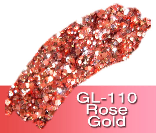 Rose Gold Bulk Glitter - GL110 Rose Gold Extra Fine Cut .008