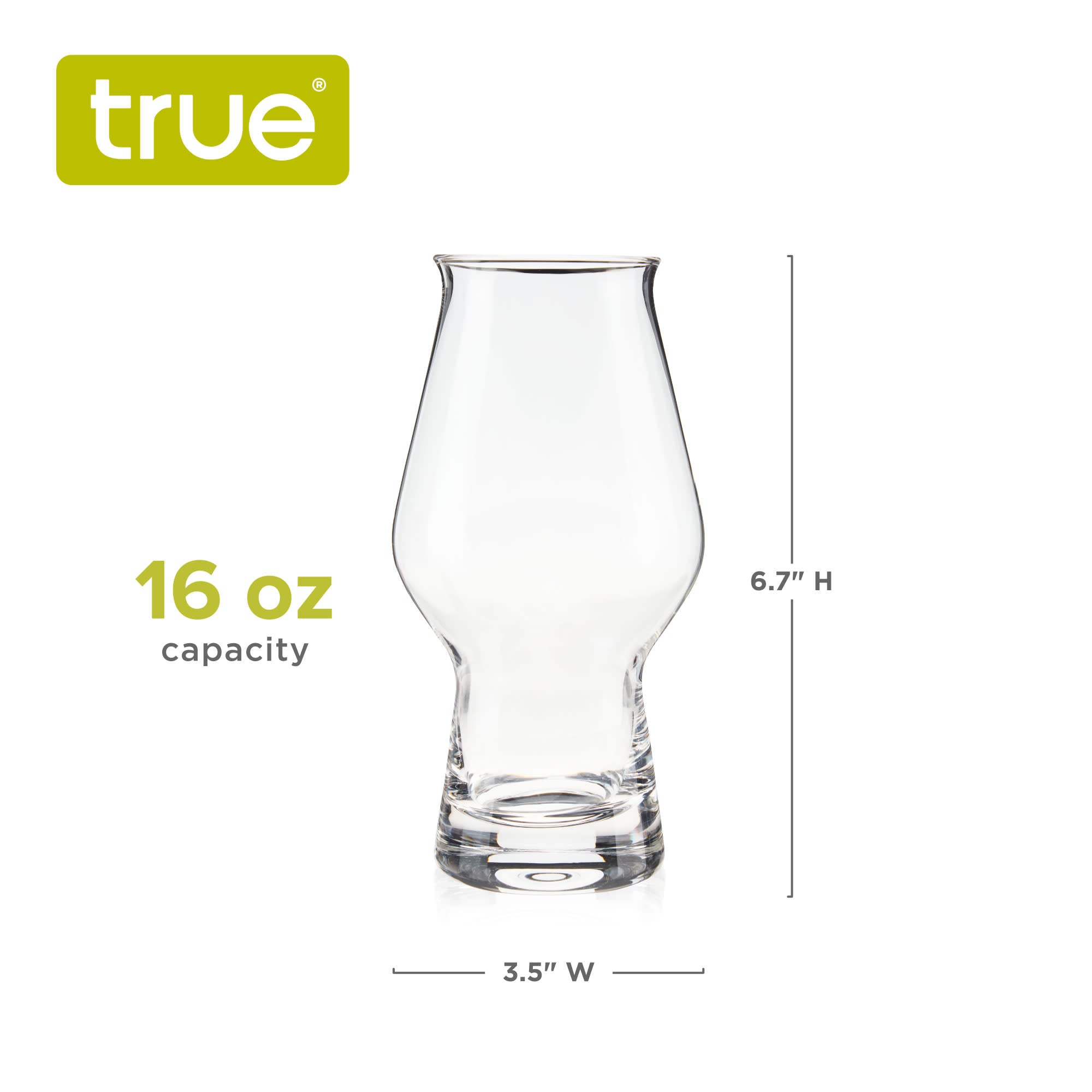 IPA Beer Glasses, Set of 4 by True (9955)