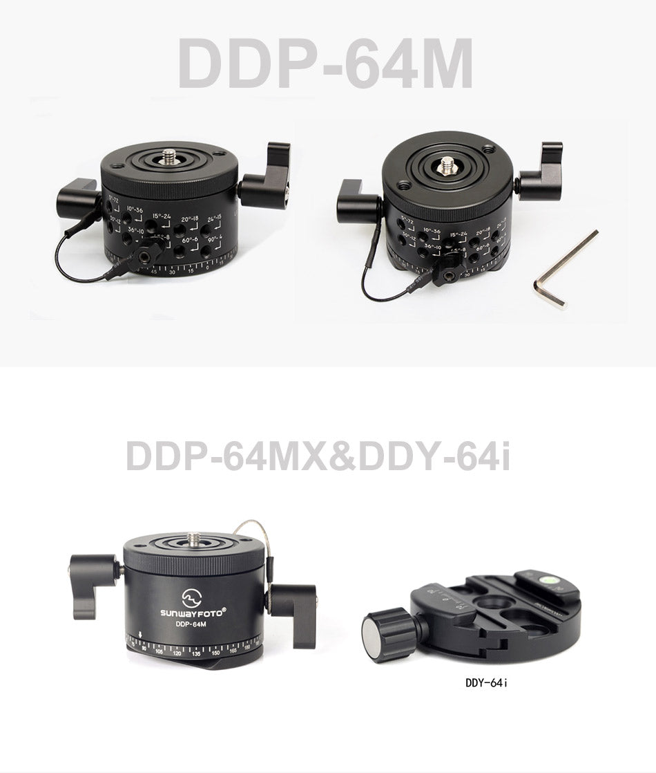 22.04lbs Capacity SunwayFoto DDP-64MX Indexing Rotator for Panoramas 