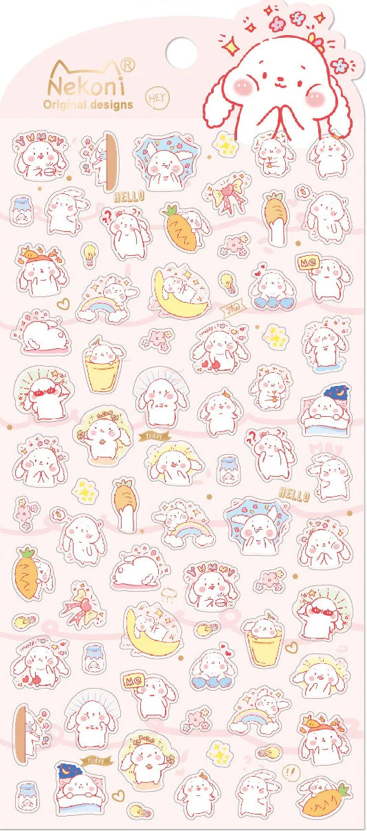 Rabbit Stickers Flat Stickers