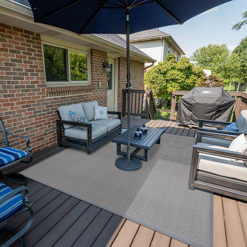 Matace woven vinyl rug outdoor rug