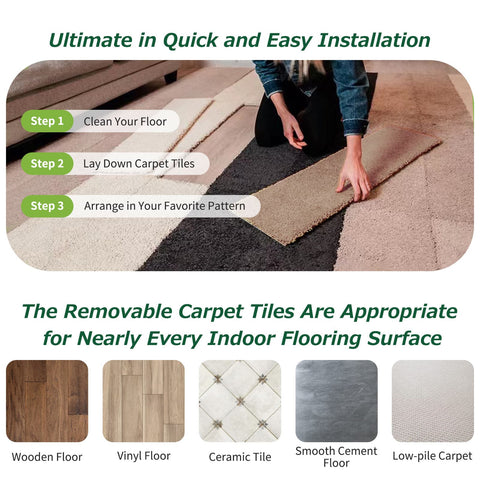Matace Removable Interlocking Carpet Tiles