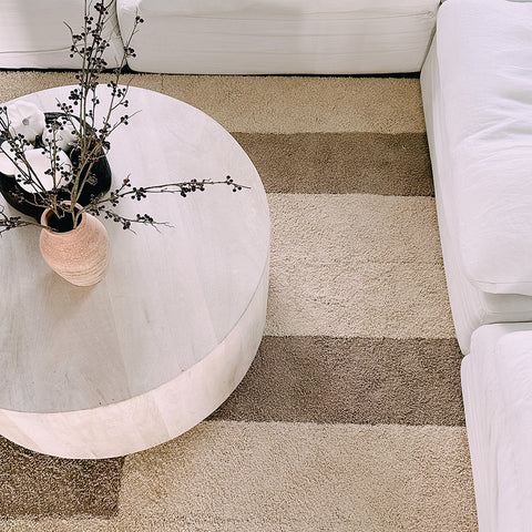 Beige and brown carpet tiles