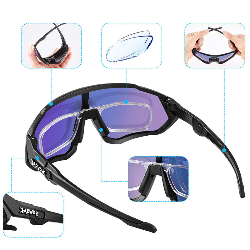 KE9408 Cycling Sunglasses With Multiple Interchangeable Lenses Kapvoe Cycling