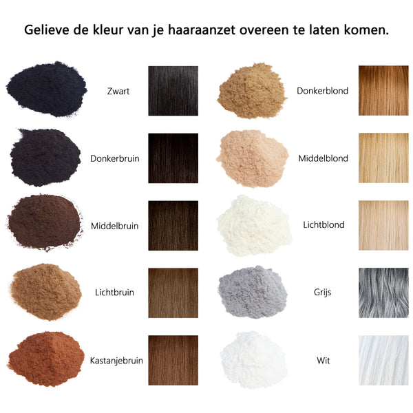 Zorg ervoor dat de kleur van je haarwortels overeenkomt.
