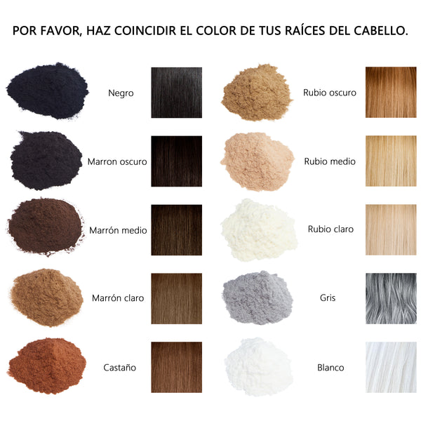 Por favor coincida el color de las raices de su cabello.