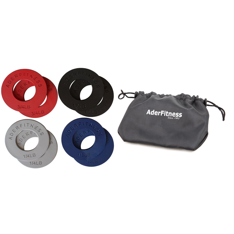 Ader Olympic Fractional Plates Set- (1/4; 1/2; 3/4; 1.0 Lb) 4 Pairs, Great Gift Set