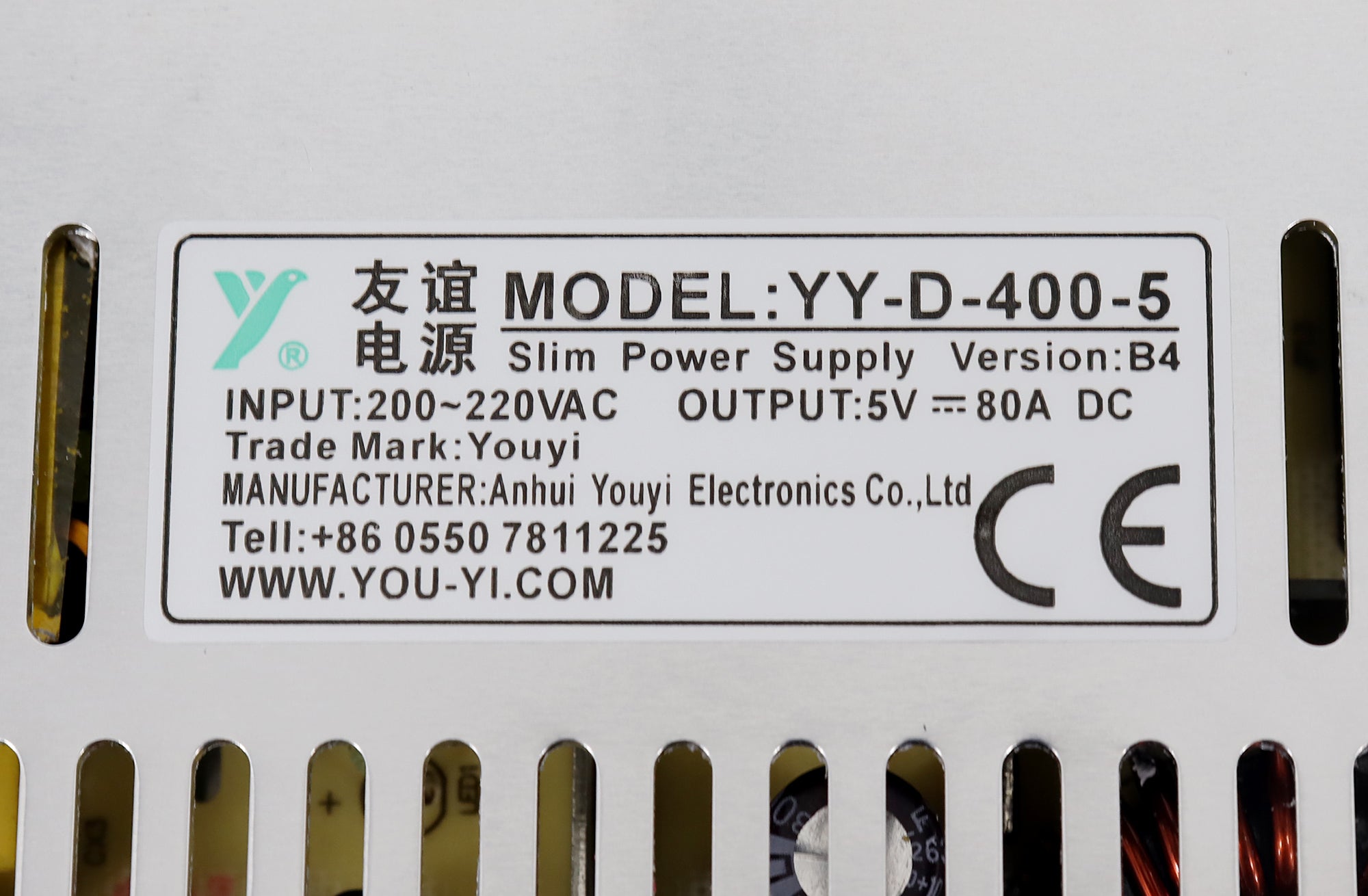 YOUYI YY-D-400-5 5V80A 400W LED امدادات الطاقة