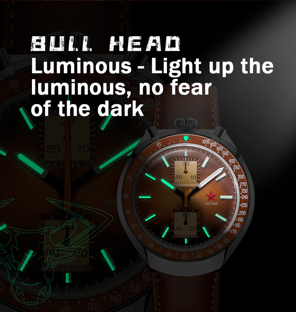 New Red Star Bullhead Chronograph