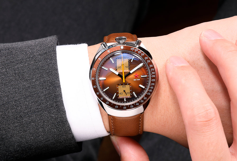 Red Star Bullhead Mechanical Chronograph Watch